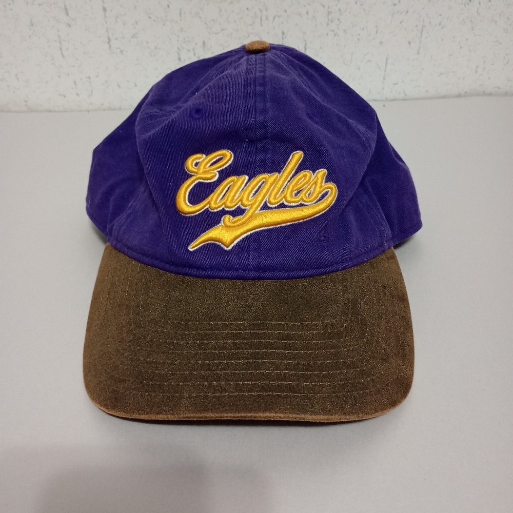 The Game Eagles Adjustable Strapback Cap OSFM Purple Brown Relaxed Fit